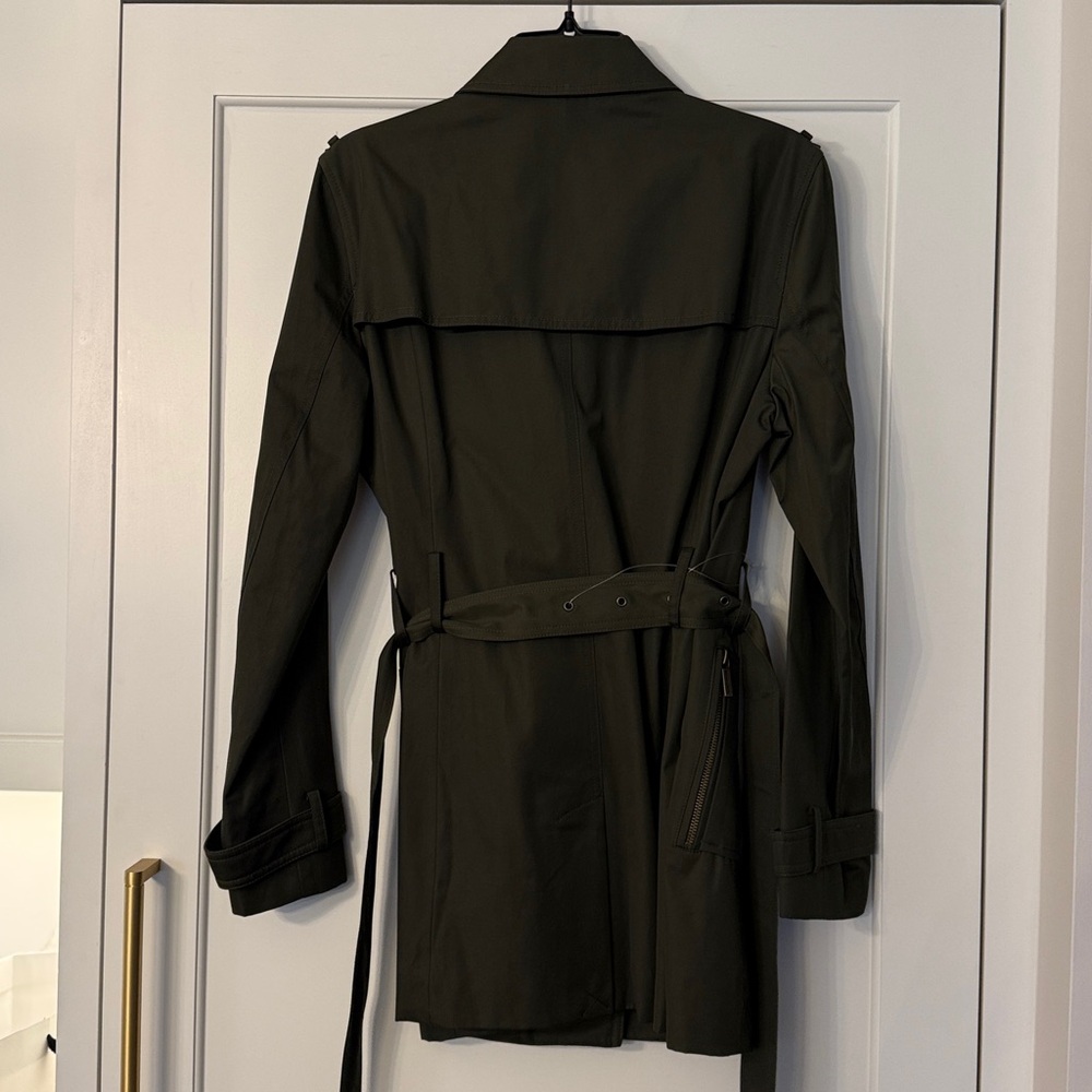 Michael Kors Olive Trench Coat - Picture 4 of 7